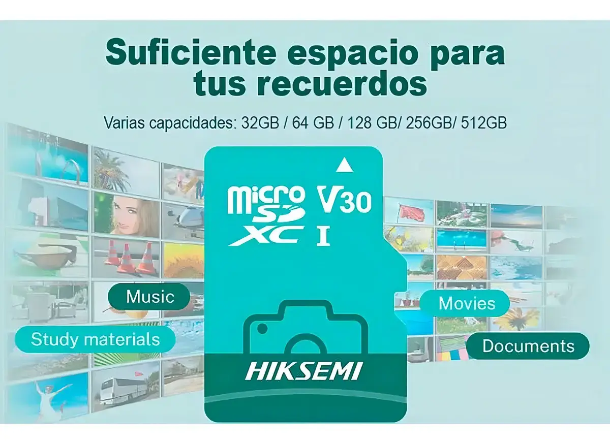 Imagen 2 de Tarjeta MicroSD Hiksemi Neo Lux V30 128GB UHS-I para Cámaras y Smartphones